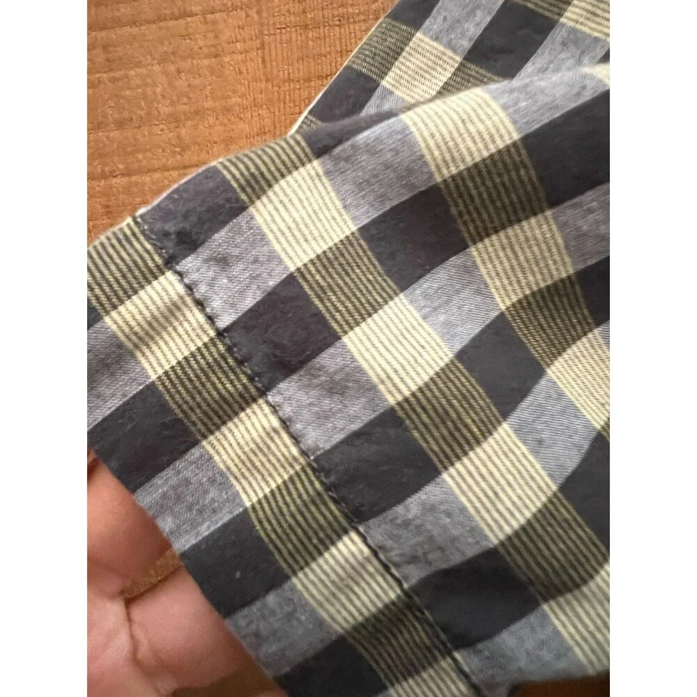 Levi’s Cotton Short Sleeve Shirt Men’s Large plaid green brown fall button up